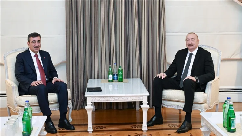 Cumhurbaşkanı Yardımcısı Yılmaz, Azerbaycan Cumhurbaşkanı Aliyev'le görüştü